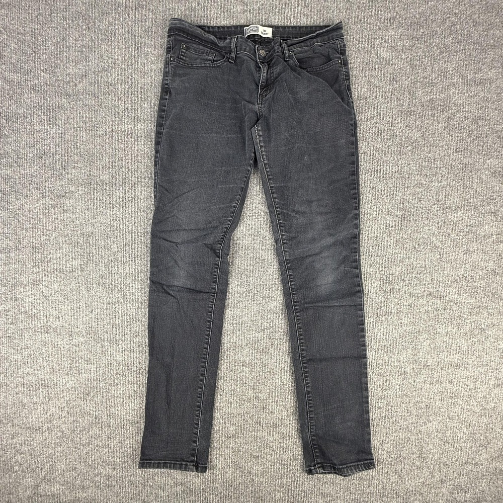 Signature Levi Strauss The Skinny Jeans Womens 12 Gray Mid Rise Stretch Denim
